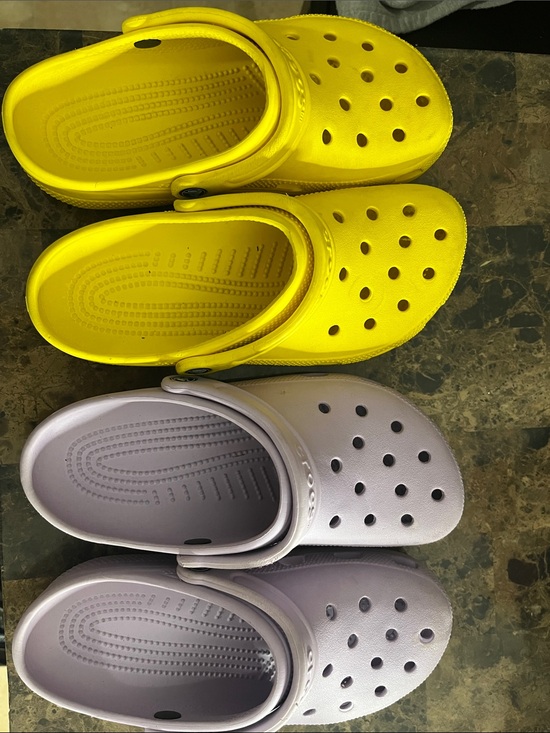 CROCS Shoes - Crocs - Yellow and Light Purple
